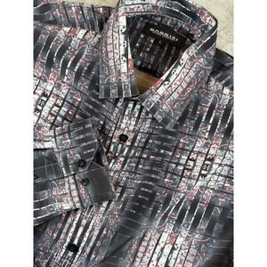 Bassiri Shirt Mens L Limited Collection Long Sleeve Button Up Abstract Geometric